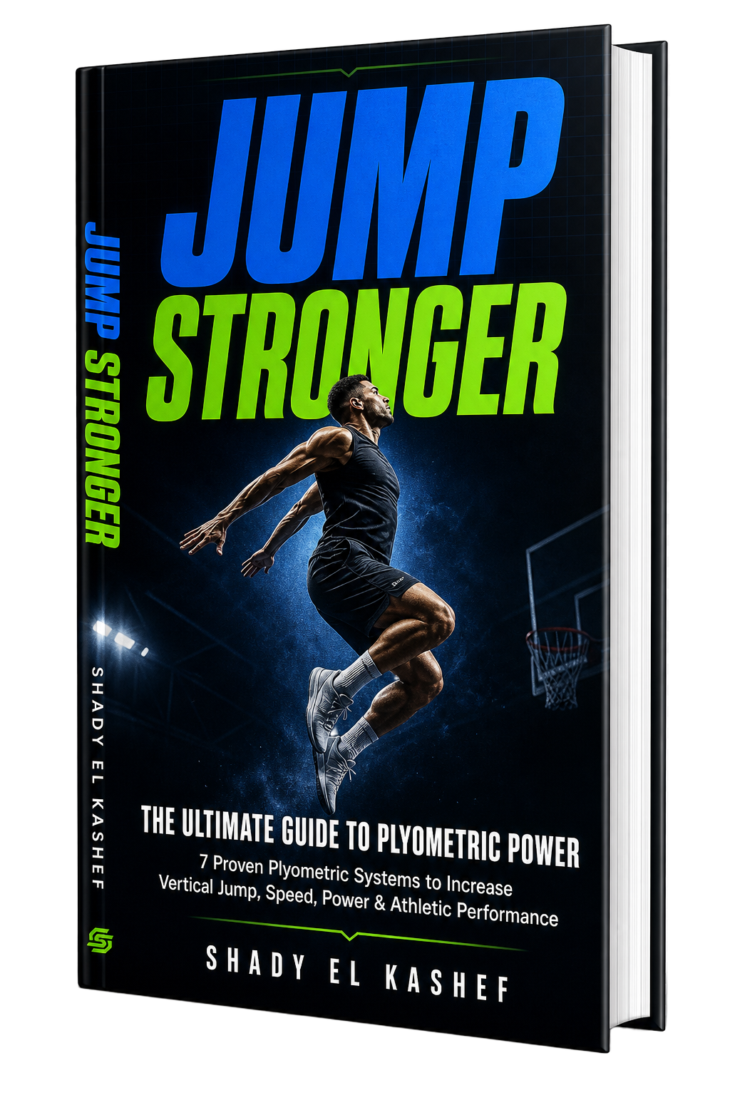 Jump Stronger 3D book mockup